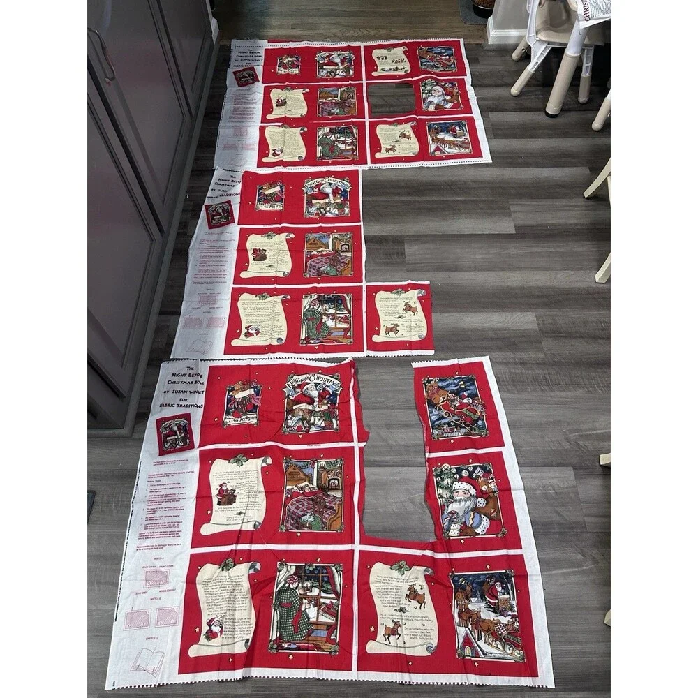 Vintage Christmas Quilting Craft Cotton Fabric Lot  See Description Over 4 Lbs